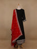 Black Floral Designed Georgette Salwar Suit - Diadem