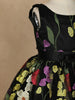 Black Floral Designed Party Gown for Girls - Diadem
