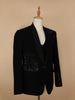 Black Floral Designed Reception Men's Suit - Diadem