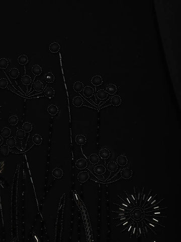 Black Floral Designed Reception Men's Suit - Diadem