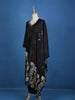 Black Floral Designed Semi Silk Salwar Suit - Diadem