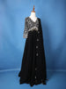 Black Floral Embroidered Bead Work Georgette Gown - Diadem