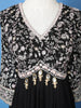 Black Floral Embroidered Bead Work Georgette Gown - Diadem