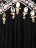 Black Floral Embroidered Bead Work Georgette Gown - Diadem