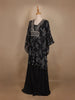 Black Floral Printed Kaftan-style Georgette Salwar suit - Diadem
