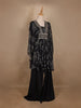 Black Floral Printed Kaftan-style Georgette Salwar suit - Diadem