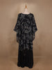 Black Floral Printed Kaftan-style Georgette Salwar suit - Diadem