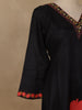 Black Floral Printed Rayon Kurti - Diadem