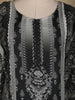 Black Floral Printed Semi Silk Salwar Suit - Diadem