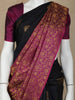 Black Floral Woven Pure Kanchipuram Silk Saree - Diadem