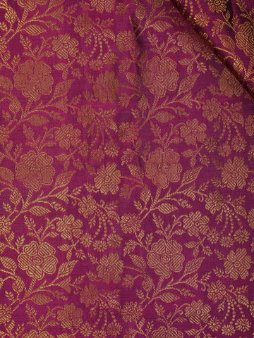 Black Floral Woven Pure Kanchipuram Silk Saree - Diadem