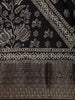 Black Floral Printed Cotton Saree - Diadem