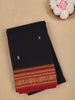 Black Paisley Design Cotton Fancy Saree - Diadem