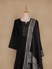 Black Sequin Designed Semi Silk Salwar Suit - Diadem