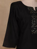 Black Sequin Designed Semi Silk Salwar Suit - Diadem