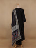 Black Sequin Designed Semi Silk Salwar Suit - Diadem