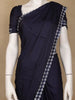 Black Sequins Design Satin Saree - Diadem