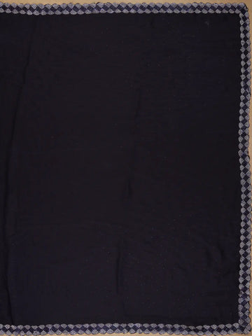Black Sequins Design Satin Saree - Diadem