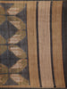 Black and Olive Geometric Printed Design Tussar Silk Saree
