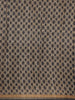 Black and Olive Geometric Printed Design Tussar Silk Saree