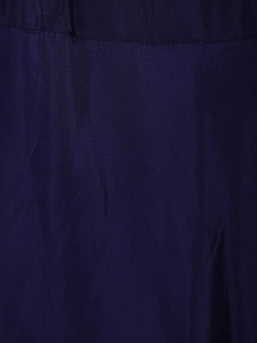 Blue Floral Sequins Embroidered Satin Lehenga With Dupatta - Diadem