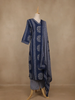 Blue Geometric Printed Cotton Salwar Suit With Dupatta - Diadem