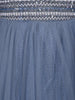 Blue Beaded Design Net Party Wear Gown - Diadem
