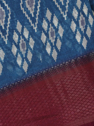Blue Diamond Designed Fancy Cotton Saree - Diadem