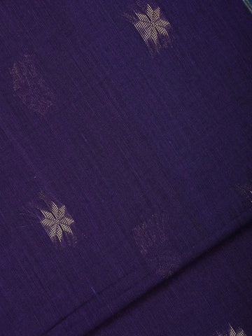 Blue Floral Butta Fancy Cotton Saree - Diadem