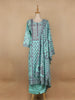 Blue Floral Designed Cotton Salwar Suit - Diadem