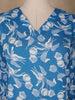 Blue Floral Designed Cotton Salwar Suit - Diadem