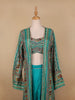 Blue Floral Designed Georgette Palazzo Salwar Suit - Diadem