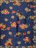 Blue Floral Designed Satin Saree - Diadem