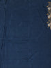 Blue Floral Designed Satin Saree - Diadem