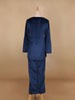 Blue Floral Designed Velvet Co Ord Salwar Suit - Diadem