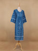 Blue Floral Printed Casual Cotton Kurti - Diadem