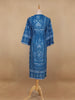 Blue Floral Printed Casual Cotton Kurti - Diadem