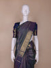 Blue Floral Woven Pure Kanchipuram Silk Saree - Diadem