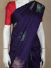 Blue Floral Woven Pure Kanchipuram Silk Saree - Diadem
