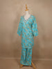 Blue Paisley Designed Cotton Salwar Suit - Diadem