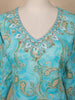 Blue Paisley Designed Cotton Salwar Suit - Diadem