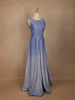 Blue Shimmer Solid And Glitter Party Wear Gown - Diadem