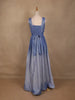 Blue Shimmer Solid And Glitter Party Wear Gown - Diadem