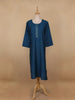 Blue Solid Casual Cotton Kurti - Diadem