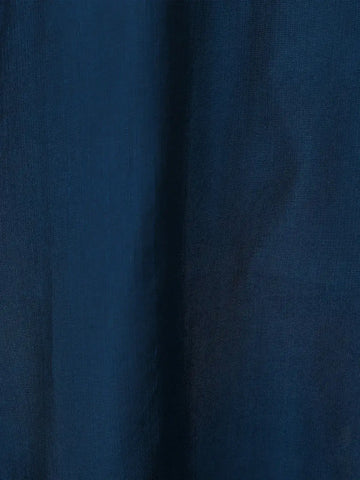 Blue Solid Casual Cotton Kurti - Diadem