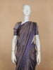 Blue Stripes Designed Organza Designer Saree - Diadem