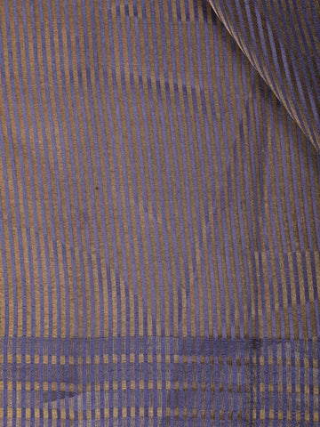 Blue Stripes Designed Organza Designer Saree - Diadem
