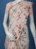 Blush Pink Floral Print Sequin Design Chiffon Saree - Diadem