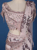 Blush Pink Sequins Design Net Ready To Wear Saree With Designer Blouse - Diadem