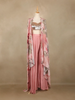 Blush Pink Floral Design Synthetic Palazzo Suit - Diadem